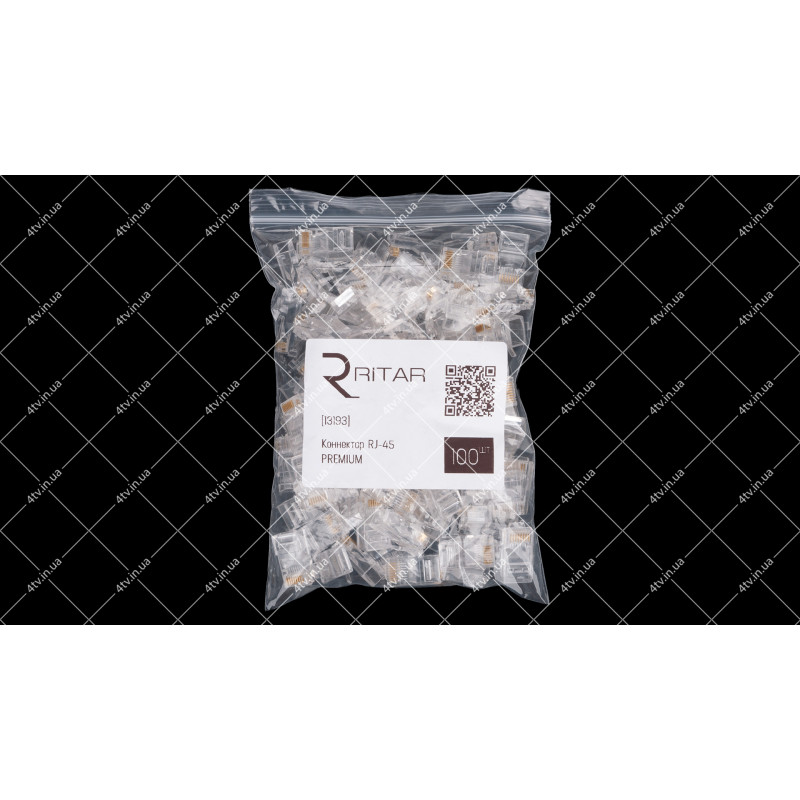 Роз'єм конектор RITAR PREMIUM RJ-45 8P8C Cat.5