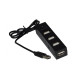 Хаб USB 2.0 4-х портовий живлення від USB 480Mbts чорний