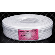 Кабель коаксіальний EUROSAT KBH-2 3C-2V + 2x0.51Cu 100 метрів 75 Ом