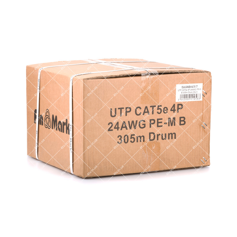 Кабель вита пара UTP FinMark CAT5e 4P 24AWG PE-M B 305m Drum