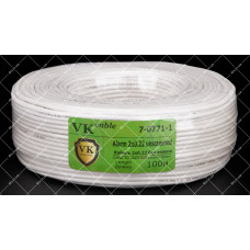 Кабель сигнальний VKcable 2x0.22 CCA 100 метрів