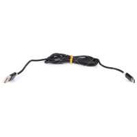 Кабель USB 2.0 AM - Type-C ERTEC чорний тканинна обплетення 1.0 метр