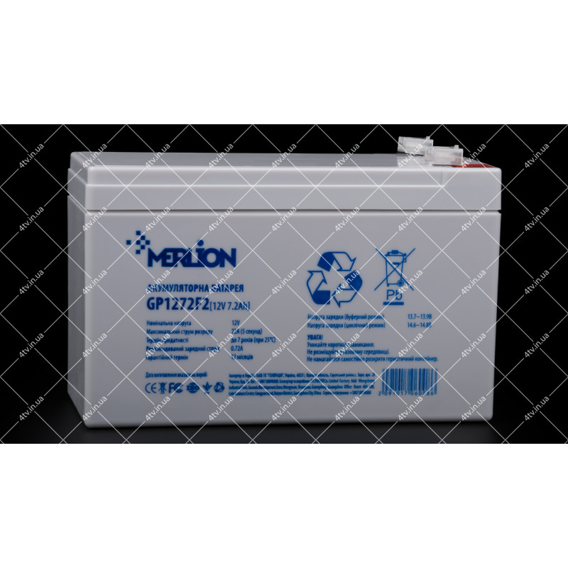 Батарея аккумуляторная Merlion AGM GP1272F2 12V 7.2 Ah