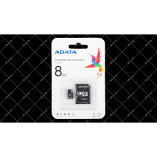 Карта пам'яті microSDHC ADATA 8GB class 4 adapter (AUSDH8GCL4-RA1)