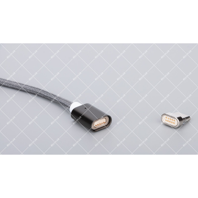 Кабель USB 2.0 AM to USB Type-C магнитный Gray 1.0 метр