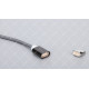 Кабель USB 2.0 AM to USB Type-C магнитный Gray 1.0 метр