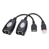 Удлинитель USB по витой паре RJ-45 to AM + RJ-45, Blister до 50 метров
