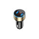 АЗУ 5V 3.1A Metal Dual USB Car Charger LED Display
