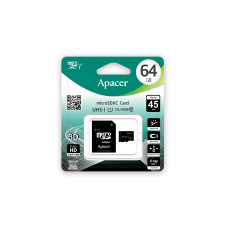 Карта пам'яті microSDXC Apacer 64GB Adapter (AP64GMCSX10U1-R)