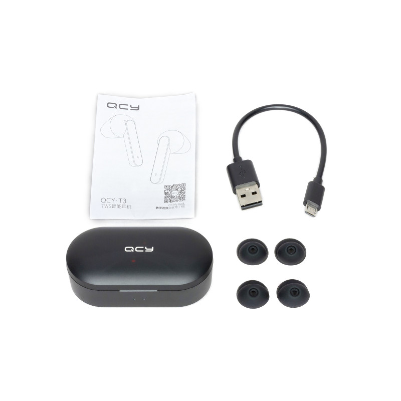 Наушники беcпроводные QCY T3 TWS Bluetooth black
