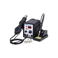 Паяльна станція 2в1 Yihua 878D паяльник + турбований фен