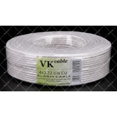 Кабель сигнальний VKcable 4x0.22 Cu 100 метрів