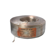 Кабель акустичний Sound Star 2x0.23 CU прозорий 100 метрів
