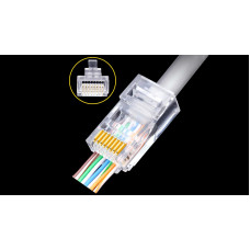 Разъем коннектор Merlion RJ-45 8P8C Cat.5 сквозной 50шт