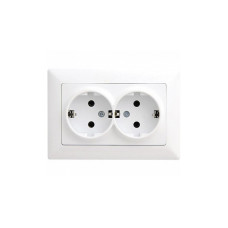 Розетка Gunsan Visage 2-а з/з біла