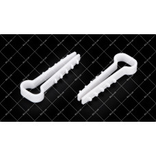 Затискач для кабелю Ялинка APRO 12 x 6 мм плоский білий 100 шт