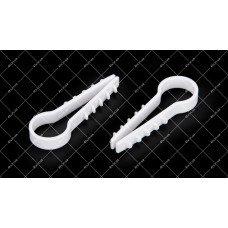 Затискач для кабелю Ялинка APRO 16 мм білий круглий 50 шт