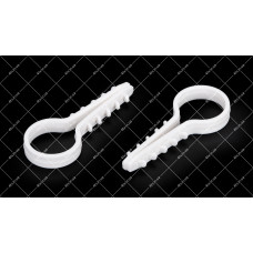 Затискач для кабелю Ялинка APRO 20 мм білий круглий 50 шт