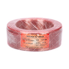 Кабель акустичний Sound Star 2x0.16 CCA прозоро-червоний 100 метрів