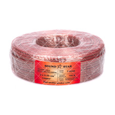 Кабель акустичний Sound Star 2x0.35 CU прозорий 100 метрів
