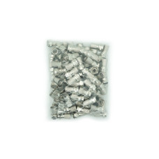 Роз'єм F для RG-6 накрутний діаметр 6.8мм довжина 20мм цинк 100шт