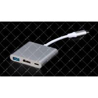Перехідник штекер USB Type-C – гніздо HDMI, USB 3.0, Type-C Multiport