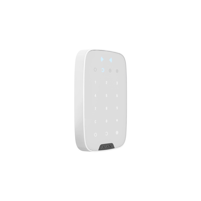 Бездротова клавіатура сенсорна Ajax KeyPad Plus біла