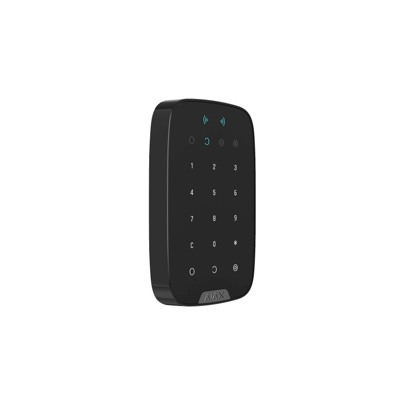 Бездротова клавіатура сенсорна Ajax KeyPad Plus чорна