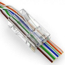 Разъем коннектор Merlion RJ-45 8P8C Cat.6 сквозной 50шт