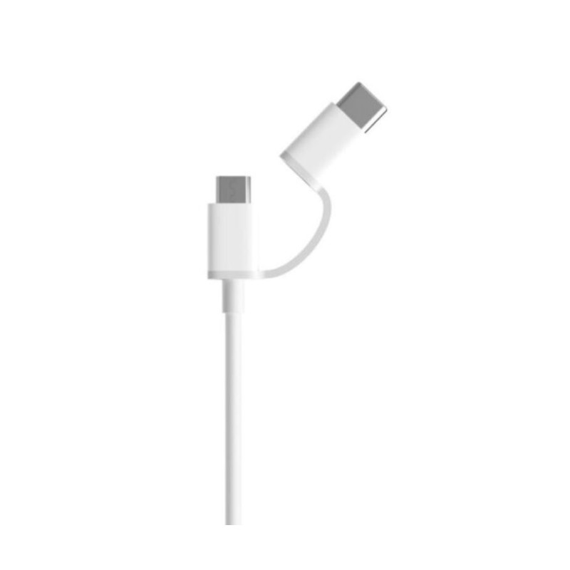 Кабель Xiaomi Mi 2in1 USB Cable micro/type-c белый 1.0 метр