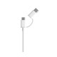 Кабель Xiaomi Mi 2in1 USB Cable micro/type-c белый 1.0 метр