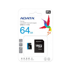 Карта пам'яті microSDXC ADATA Premier 64GB class 10+ adapter