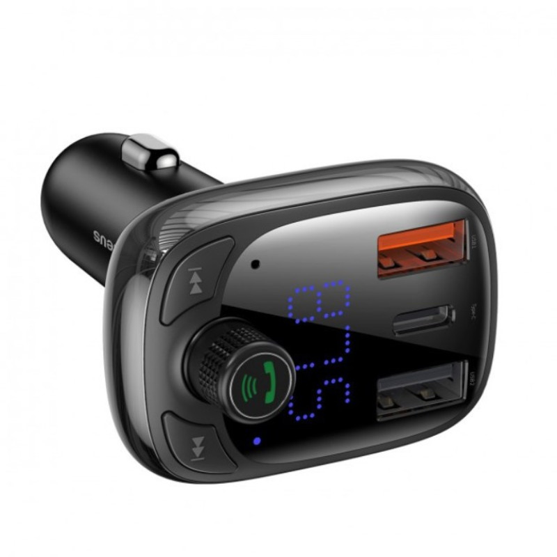 FM трансмітер Baseus T typed S-13 Bluetooth MP3 Black