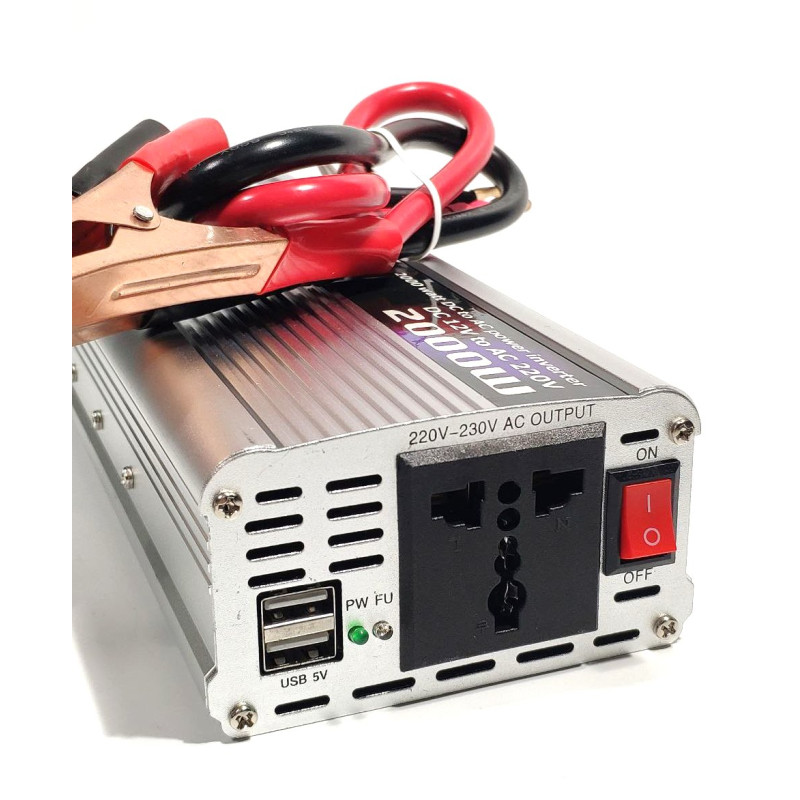 Інвертор c 12V до 220V Power Inverter 2000W