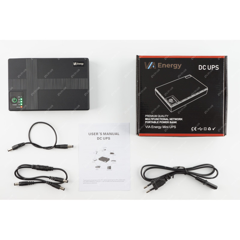 Power Bank VIA Energy Mini UPS 10400 mAh черный