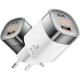 Адаптер сетевой Essager 33W  JT-P18 USB-C+USB-A с дисплеем