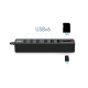 Хаб USB 2.0/3.1 Combo 6-ти портовий живлення від USB з картридером блістер
