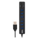 Хаб USB 2.0/3.1 Combo 6-ти портовий живлення від USB з картридером блістер