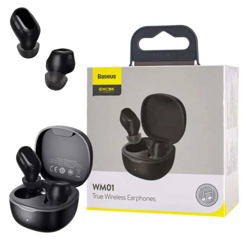 Наушники беспроводные Baseus Encok WM01 Black Акция!