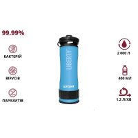 Портативна пляшка для очищення води LifeSaver Liberty Blue