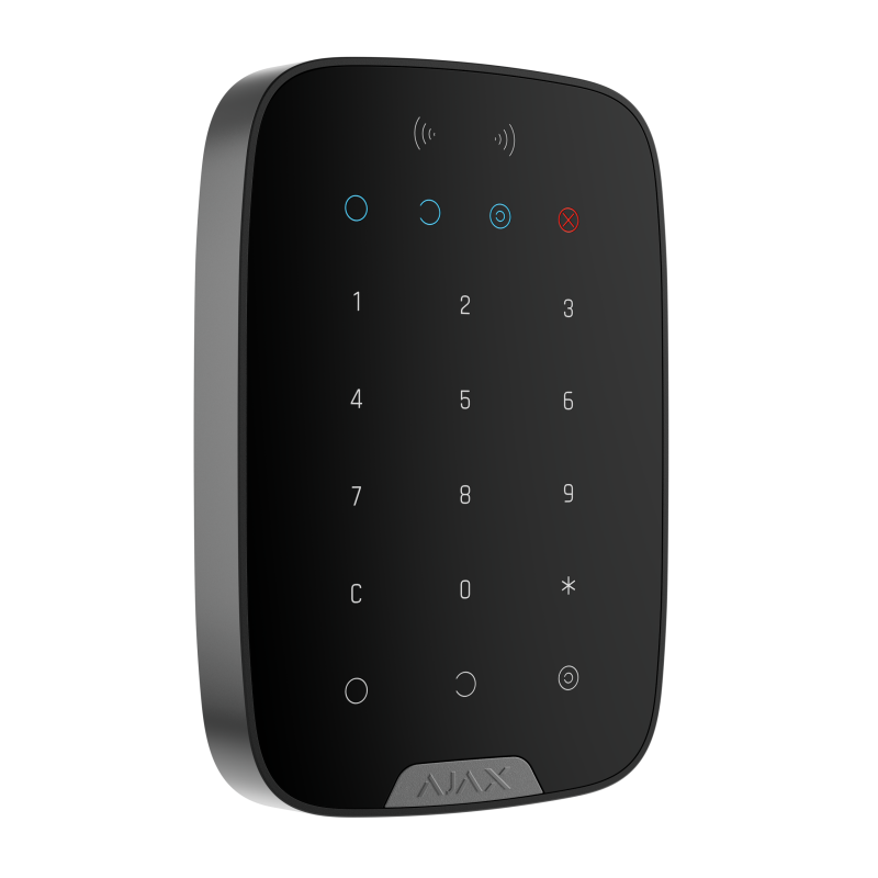 Бездротова сенсорна клавіатура Ajax KeyPad S Plus Jeweller чорна