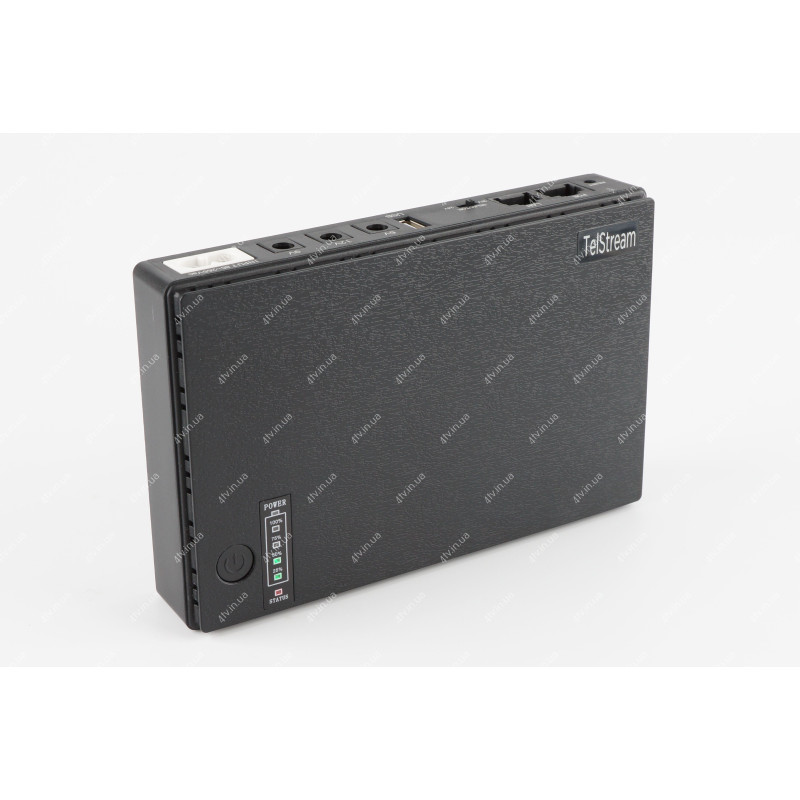 Power Bank Telstream DC1018P 5/9/12В PoE 4х2600 mAh чорний