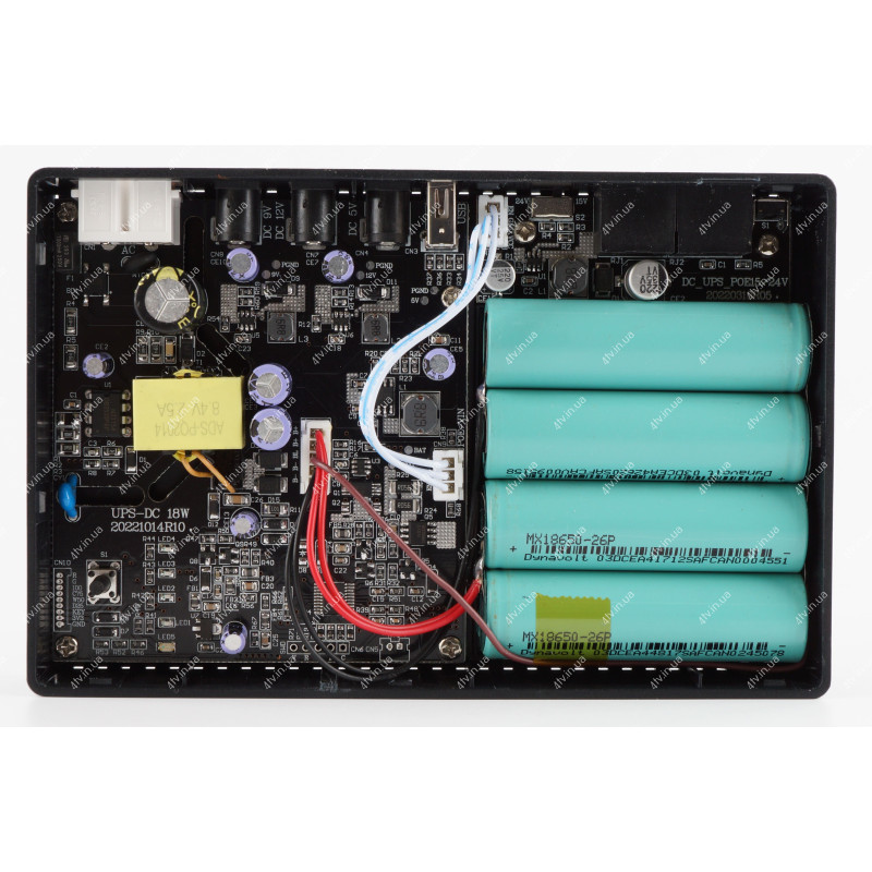 Power Bank Telstream DC1018P 5/9/12В PoE 4х2600 mAh чорний