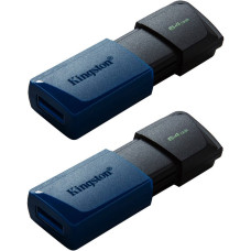 Накопичувач Kingston 64GB DataTraveler Exodia M Black/Bluel USB 3.2 (DTXM/64GB)