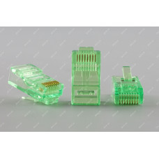 Разъем коннектор Merlion RJ-45 8P8C Cat.5 Green 100шт