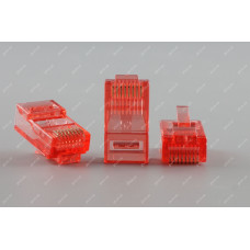 Разъем коннектор Ritar RJ-45 8P8C Cat.5 Pink 100шт