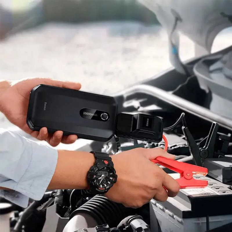 Пускозарядное устройство Baseus Super Energy Air Car Jump Starter автомобильный 10000mAh Black