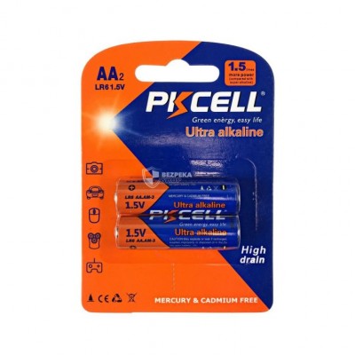 Батарейка PKCELL ULTRA ALKALIN 1.5V AA/LR6 2 шт блістер