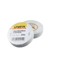 Стрічка ізоляційна UNIFIX ETU-25W біла 0.17х18мм 25м