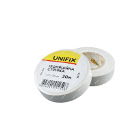 Стрічка ізоляційна UNIFIX ETU-20W біла 0.17х18мм 20м
